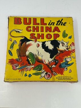 Vintage 1938 Bull in the China Shop Milton Bradley Board Game